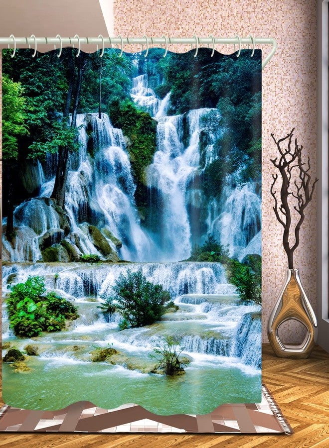 LYFANS Bathroom Uses Beach Scallop 3D Shower Curtains, Luxurious Bathtub Standard Shower Curtains, Waterproof and Bright Fabric Shower Curtains (59x72 inches) - Image 3